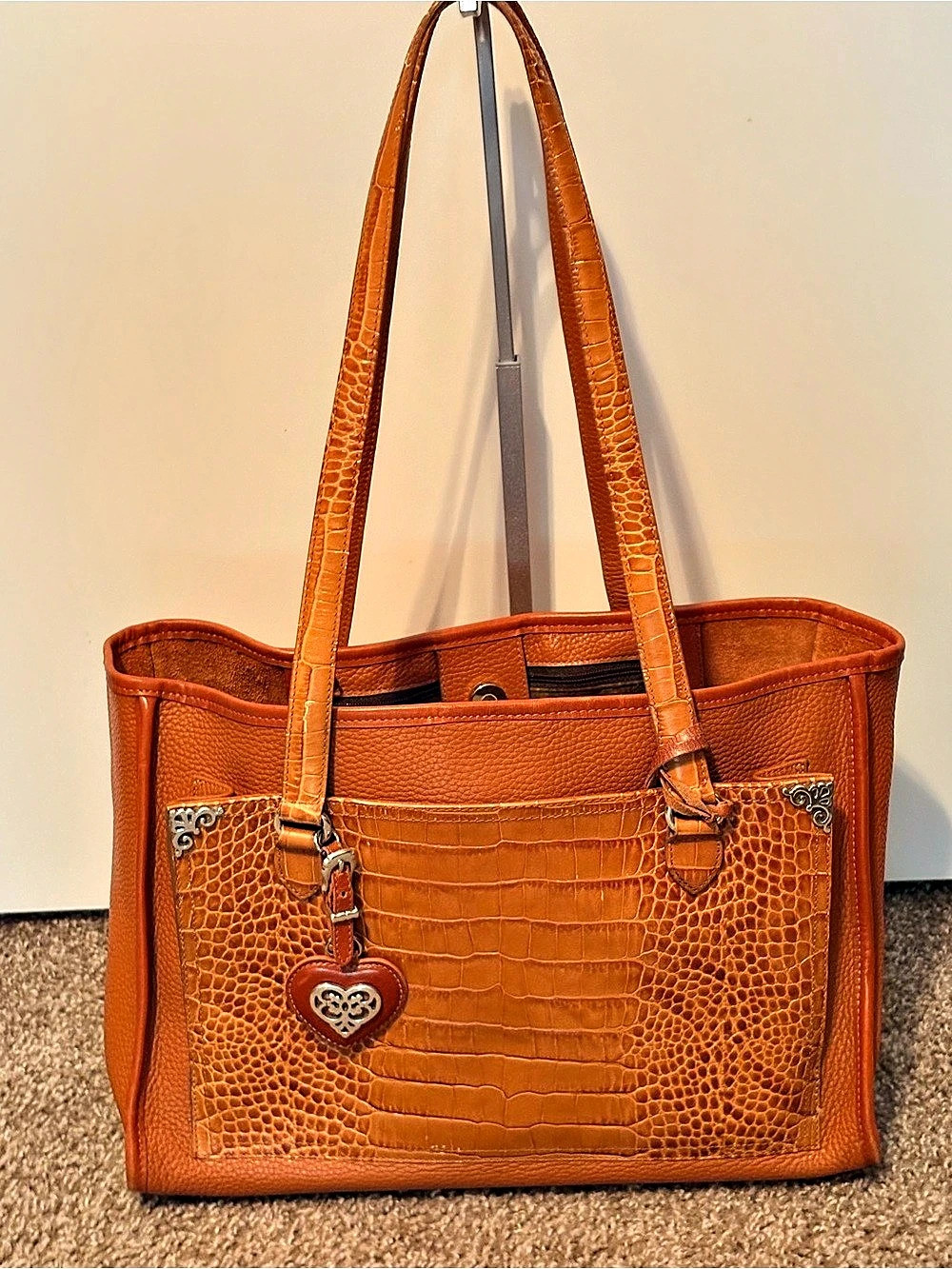 The Brighton Collection Handbags Leather Tote in a Beautiful Caramel Color.